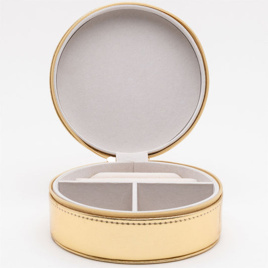 Sophia Gold Leatherette Jewellery Box "Shiny Things"