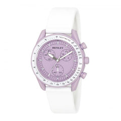 Henley Ladies Pastel Coloured Silicone Sports Watch White/Lilac H06179.7