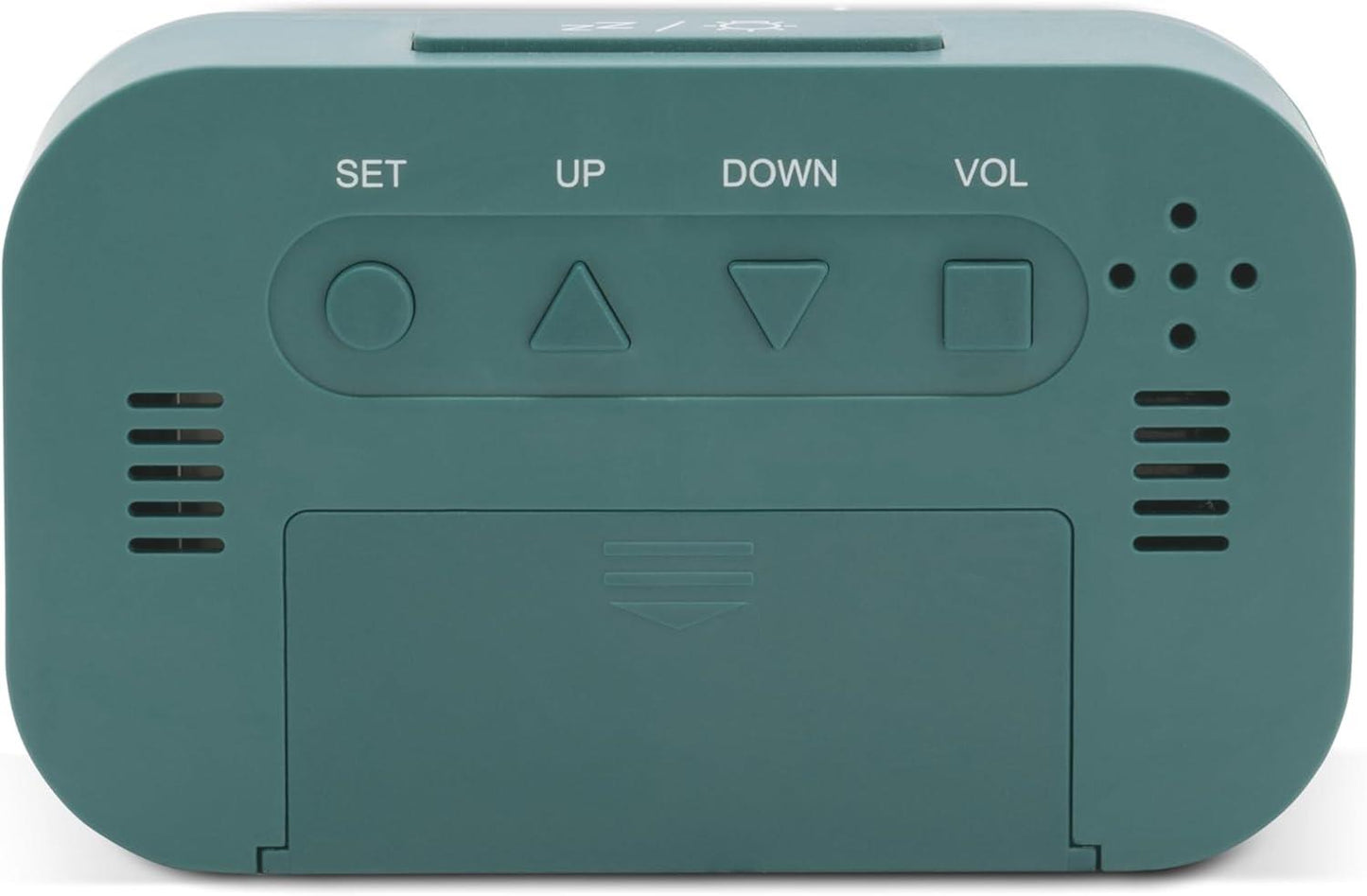 Acctim Kyle Digital Alarm Clock, LCD Digital Display with White Backlight, Snooze Function, Volume Control (Lagoon Green)