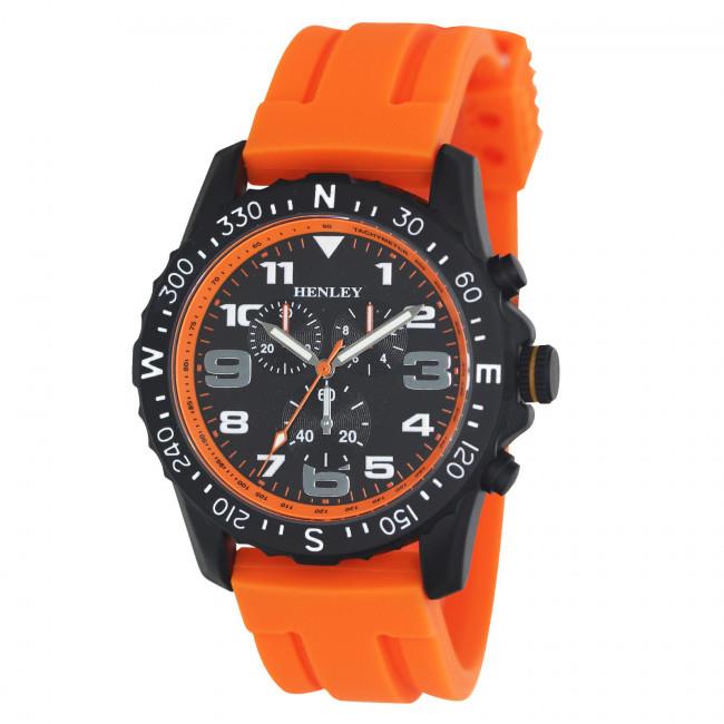 Henley Mens Multi Eye Sports Rubber Strap Watch H02208 Available Multiple colour