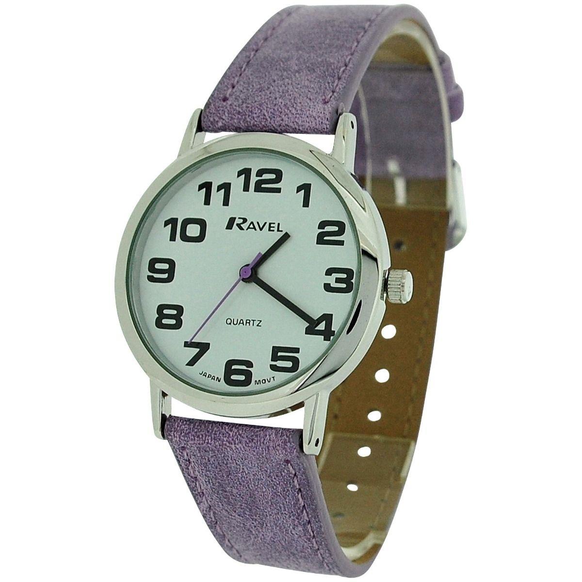 Ravel Unisex Gents/Ladies Classic Big Dial Leather Strap Watch R0105.13U Available Multiple Colour