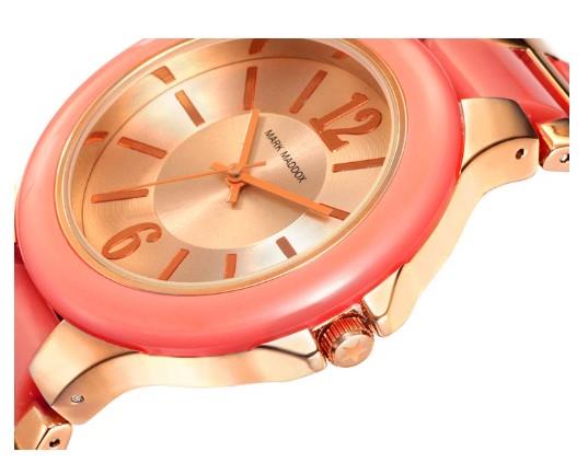 Mark Maddox Ladies Fashion Bling Dial Pink & Rosegold Tone stainless steel Bracelet watch - CLEARANCE NEEDS RE-BATTERY