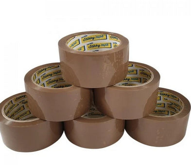 Brown parcel tape 6 Pack