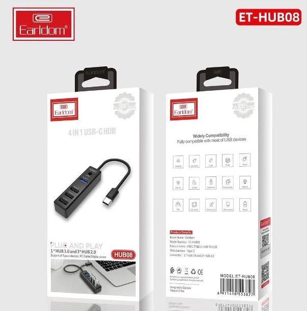 Earldom USB HUB 3.0 & 2.0 Type C 4 Ports