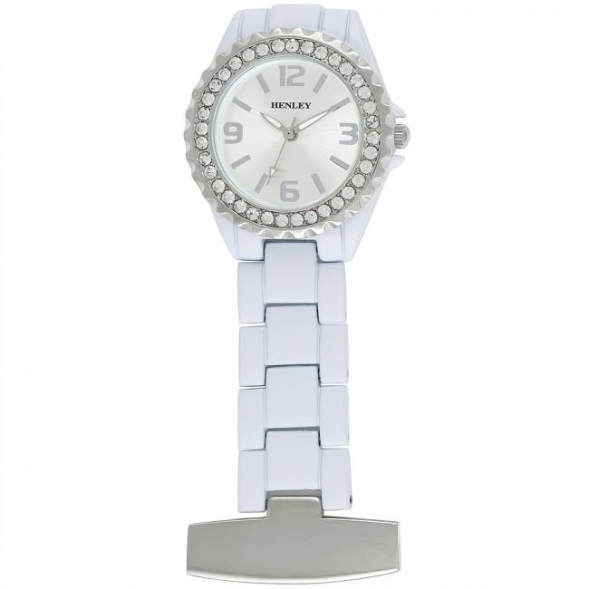 Henley Ladies Enamel Link Beauticians Fob Watch HF01 Available Multiple Colour - CLEARANCE NEEDS RE-BATTERY