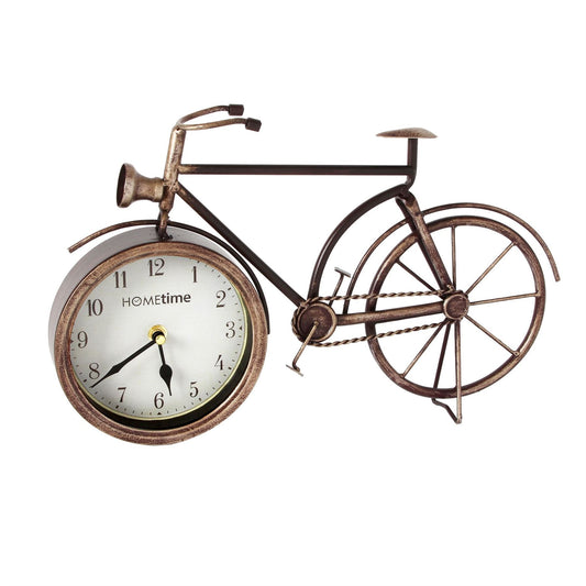 Hometime Metal Mantel Clock - Bicycle Arabic Dial
