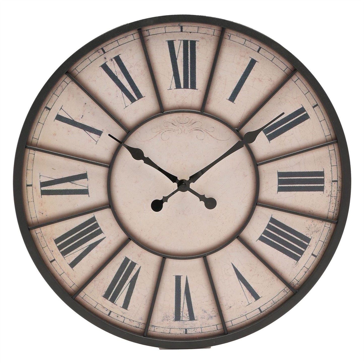 Hometime Roman Dial Panelled Wall Clock 41cm