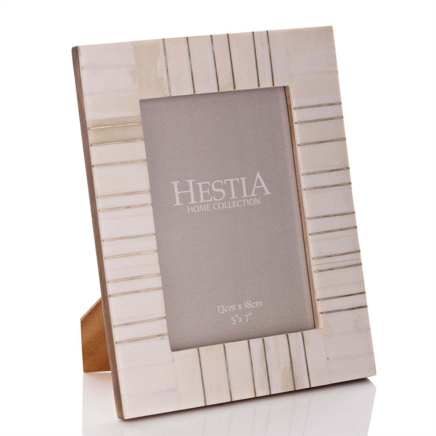 Hestia Bone Design Brass Inlay Photo Frame 5" x 7"