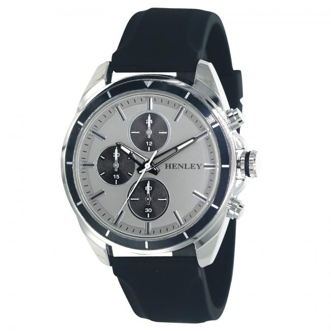 Henley Mens Fashion Multi Eye Sports Rubber Strap Watch H02209 Available Multiple Colour