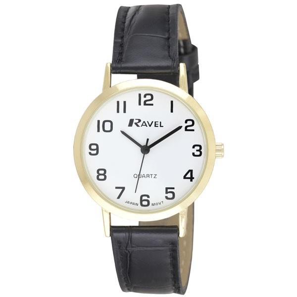 Ravel Mens Basic Leather Strap Watch R0102M Available Multiple Colour