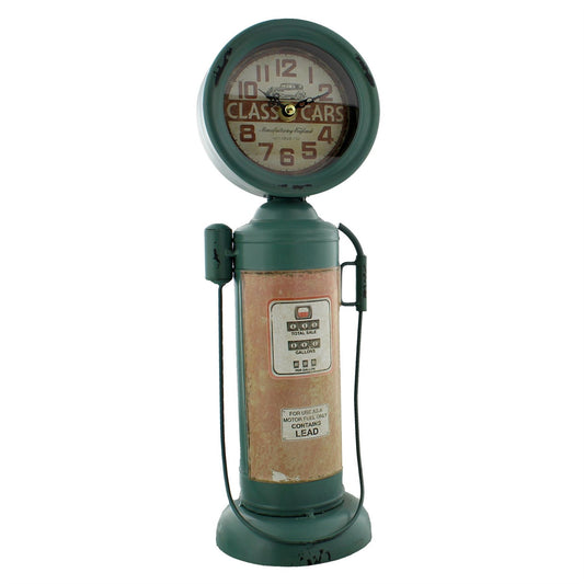 Hometime Metal Mantel Clock - Gas Pump