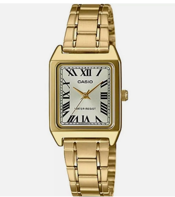 Casio Ladies Analog Quartz Gold Tone Stainless Steel bracelet Watch DK Wholesale Ltd