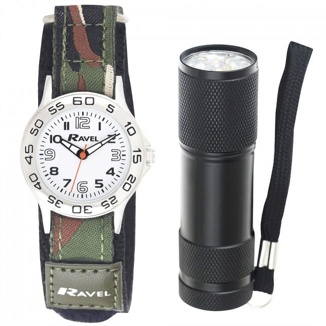 Ravel Childrens Boys Watch & Torch Set R44 Available Multiple Colour