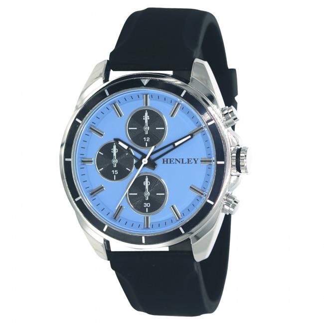 Henley Mens Multi Eye Sports Rubber Strap Watch H02209 Available Multiple Colour