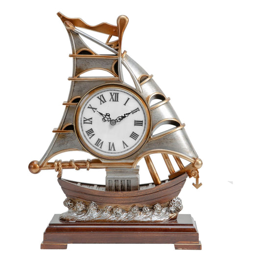 Sail Boat Resin Mantel Clock