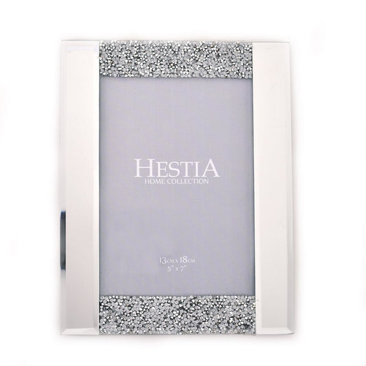 Hestia Diamante and Mirrored Photo Frame 5" x 7"