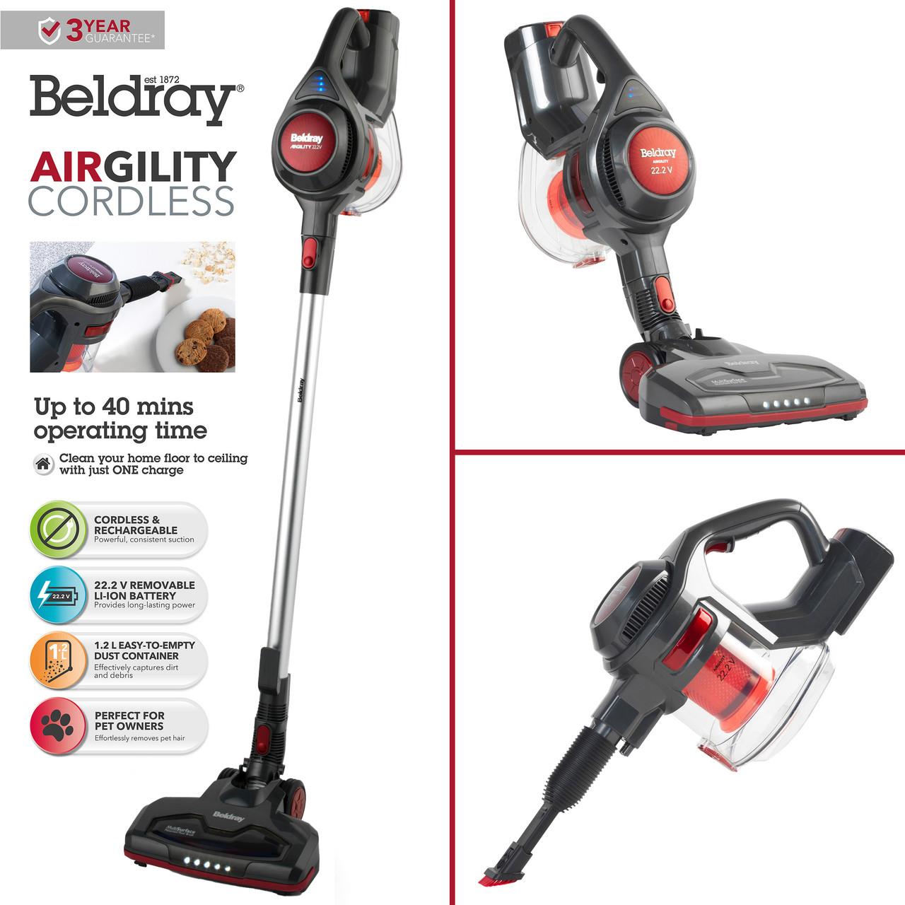 Beldray Airgility Cordless Quick Vac Lite Multi Surface Vacuum Cleaner