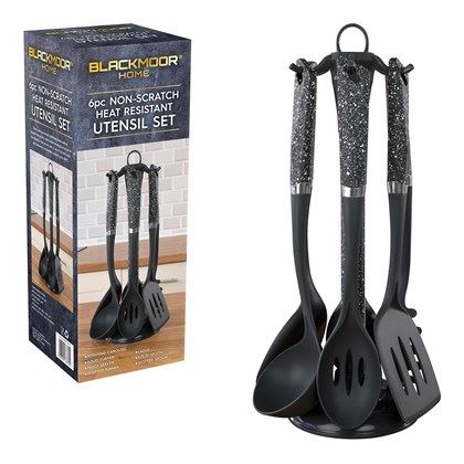 Blackmoor 6 piece Utensil Set - Black