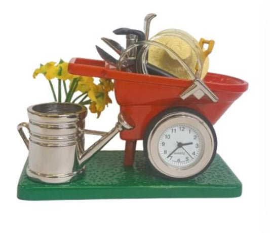 Miniature Clock Vintage Gardening Lover’s IMP1201 - CLEARANCE NEEDS RE-BATTERY