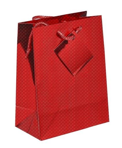 Tulip 6PK Medium Size Holographic Red Metallic Gift Bags