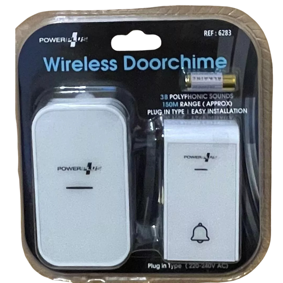 PowerPlus Wireless Home Doorbell Kit with Plug-in Chime Unit