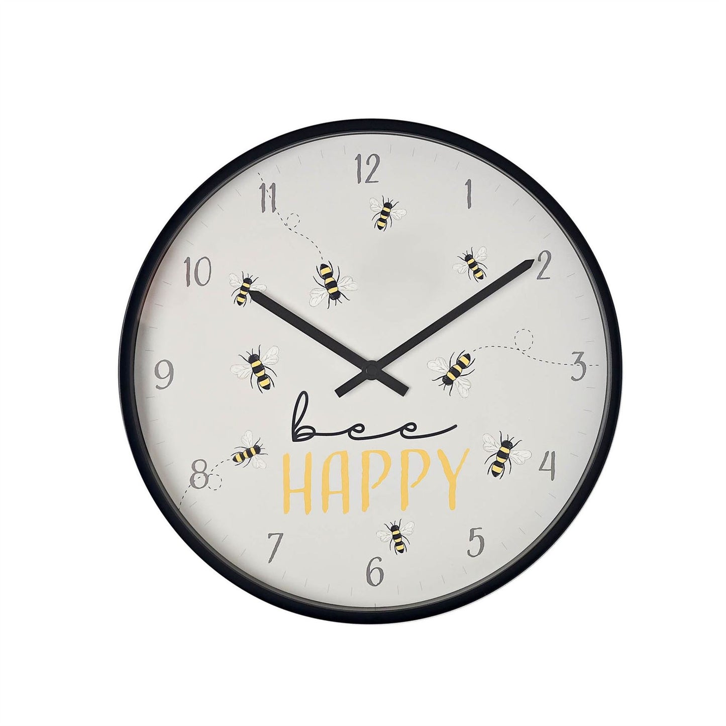 Hometime Slogan Wall Clock "Bee Happy" 30cm