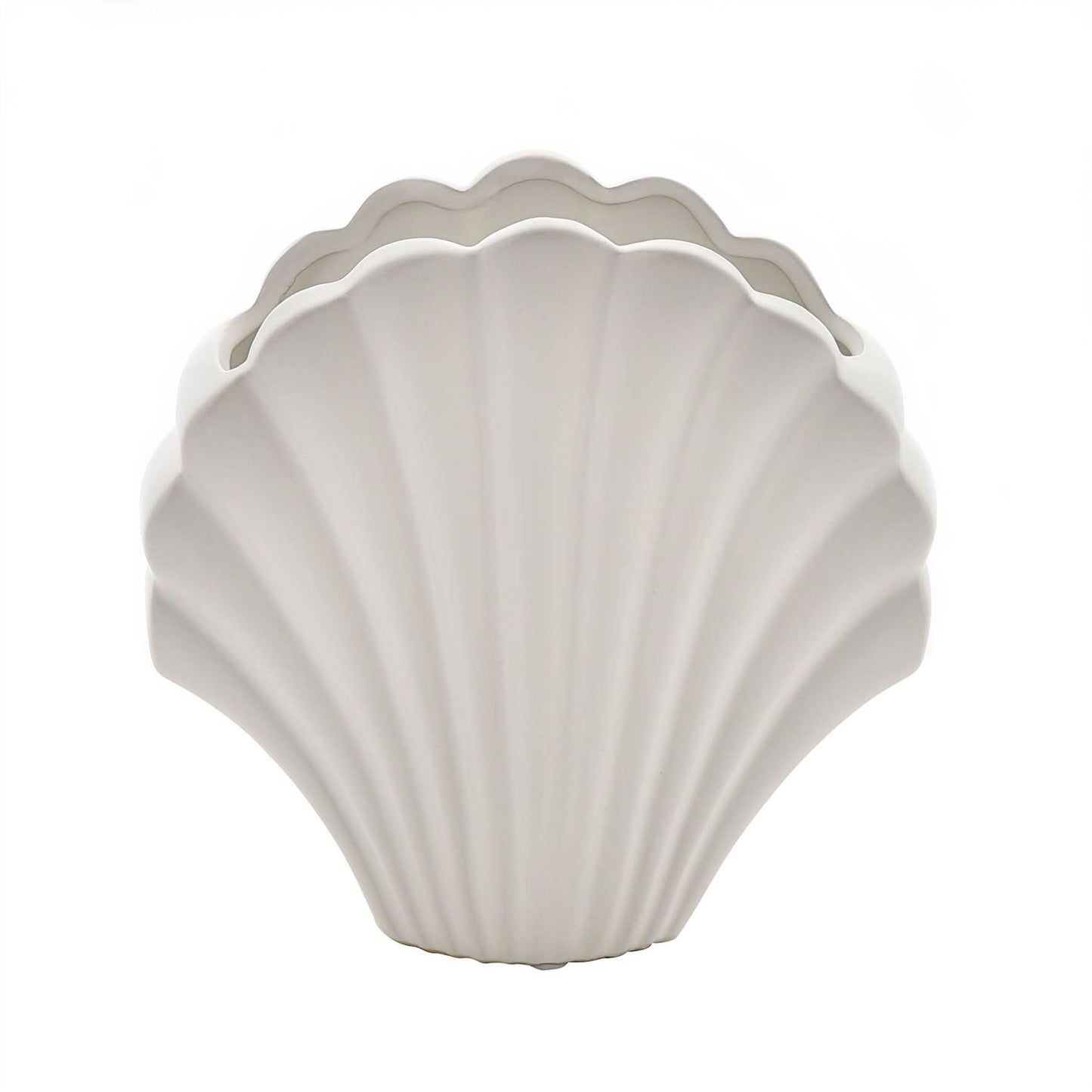 Hestia White Shell Vase