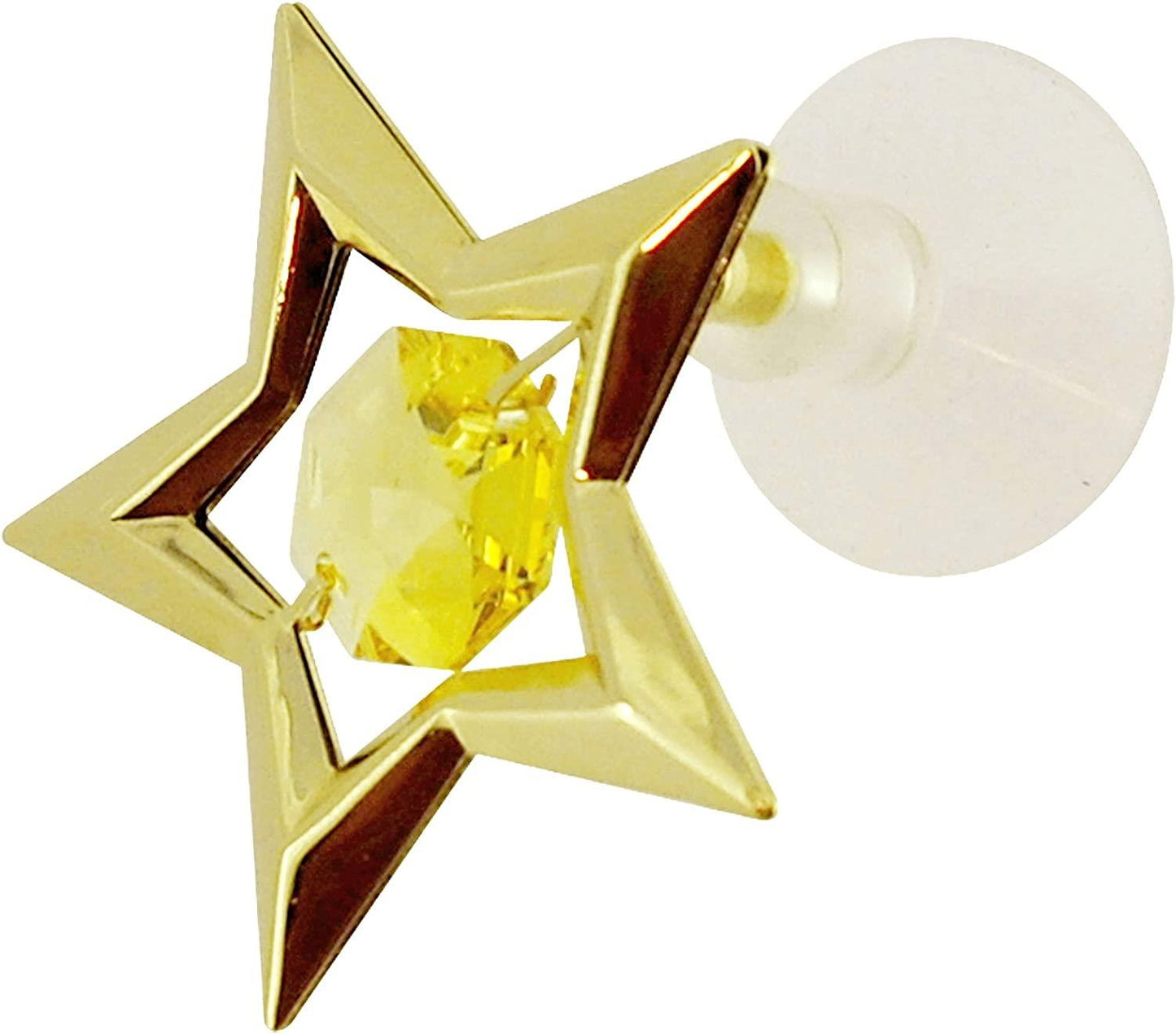 Crystocraft Goldtone Star Swarovski Crystal Set Decorative Suction Cup