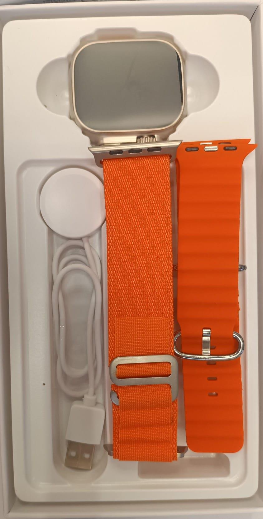 Sunpin ULTRA-01 Mens Smart Watch with 2 Orange Rubber & Nylon Straps