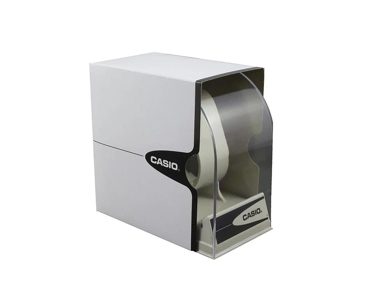 Casio Ladies Basic Water resistant Dated Golden Analogue Dial Golden Stainless Steel Band Dress Watch