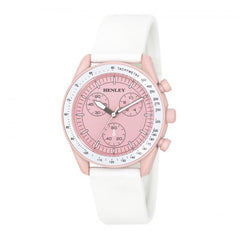 Henley Ladies Pastel Coloured Silicone Sports Watch White/Pink H06179.5