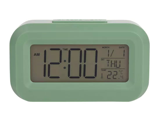 Widdop Brights Travel Digital Alarm Clock Available Multiple Colour