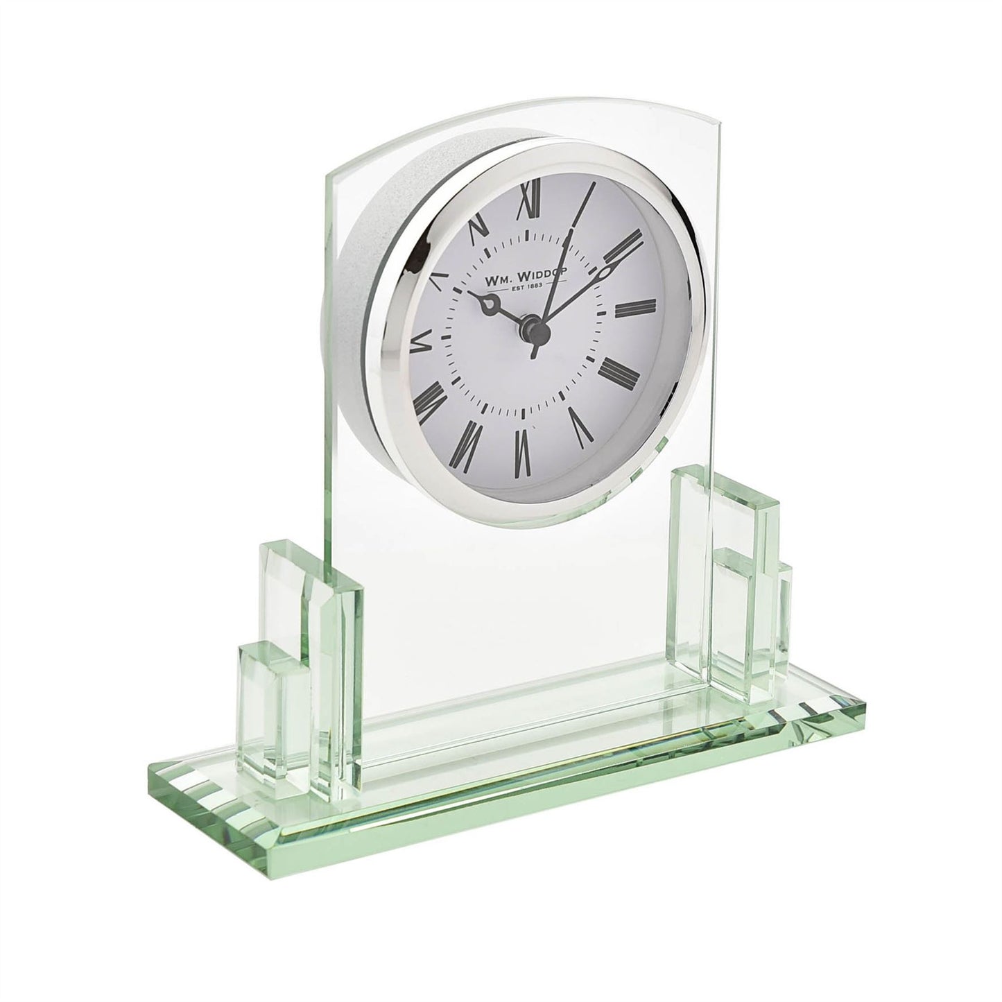 Wm.Widdop Square Glass Mantel Clock