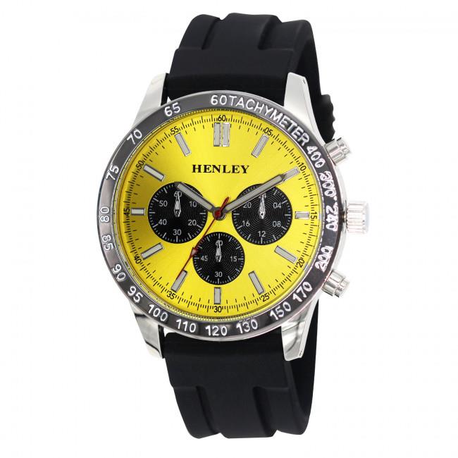 Henley Mens Fashion Polished Sports Silicone Watch H02223 Available Multiple Colour