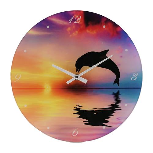 Hometime Glass Wall Clock 30cm Available Multiple Design