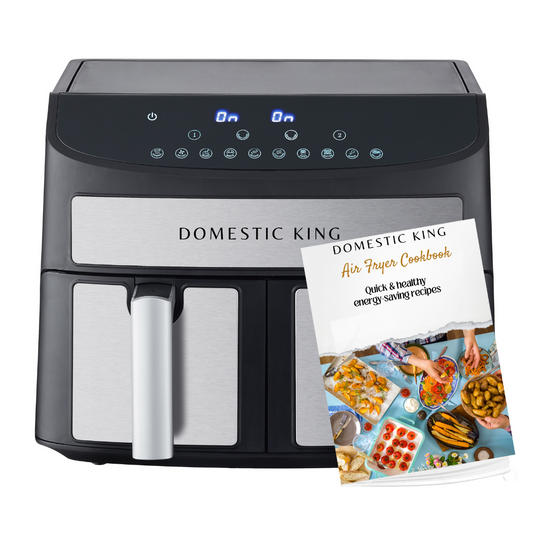 Domestic King 7L Digital Dual Basket 2400W Air Fryer With Recipe Book- DK18094