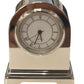 Miniature Clock Silver Tone Plated Metal Solid Brass IMP3S - CLEARANCE NEEDS RE-BATTERY