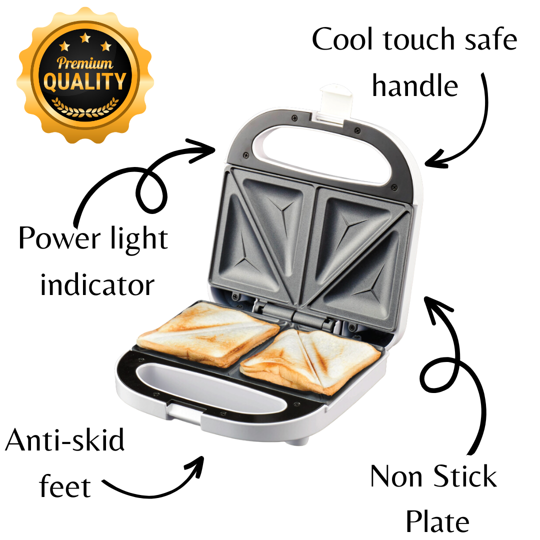 Domestic King 2 Slice White Sandwich Maker 750W- DK18100