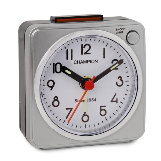 Champion Square Silver Alarm Clock MF77SIL
