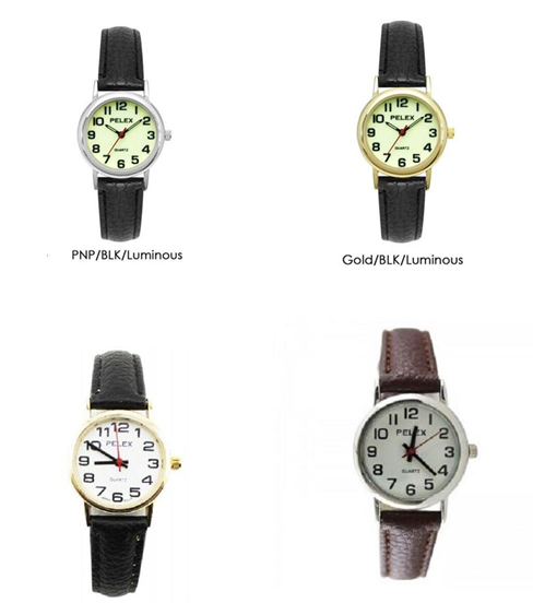 PELEX Ladies Leather Strap Quartz Watch PLX-013 Available Multiple colour