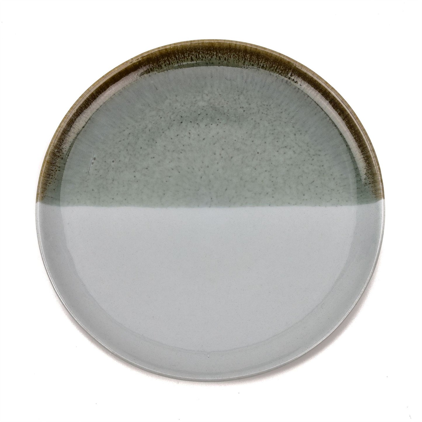 Hestia Set of 4 Reactive Glaze Grey Plates 23cm
