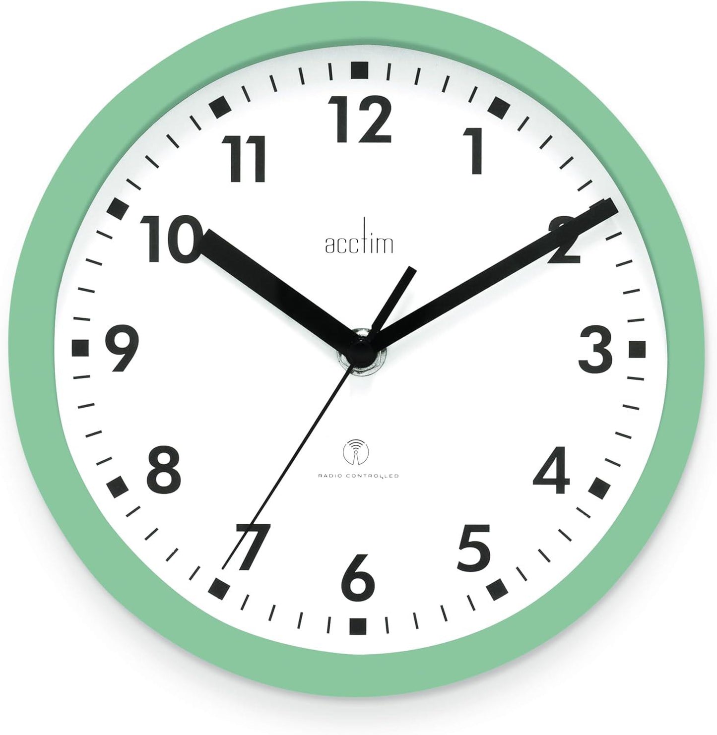 Acctim Nardo 20cm Radio Controlled Green Wall Clock 74665