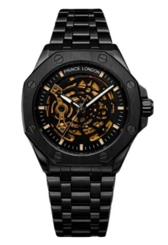 NYL Mens Automatic Metal Hollow mechanical Dial Analogue Metal Bracelet Watch NY London Available Multiple Colour