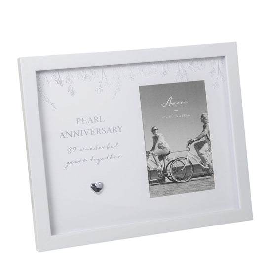 Amore Pearl Anniversary Frame 4" x 6"