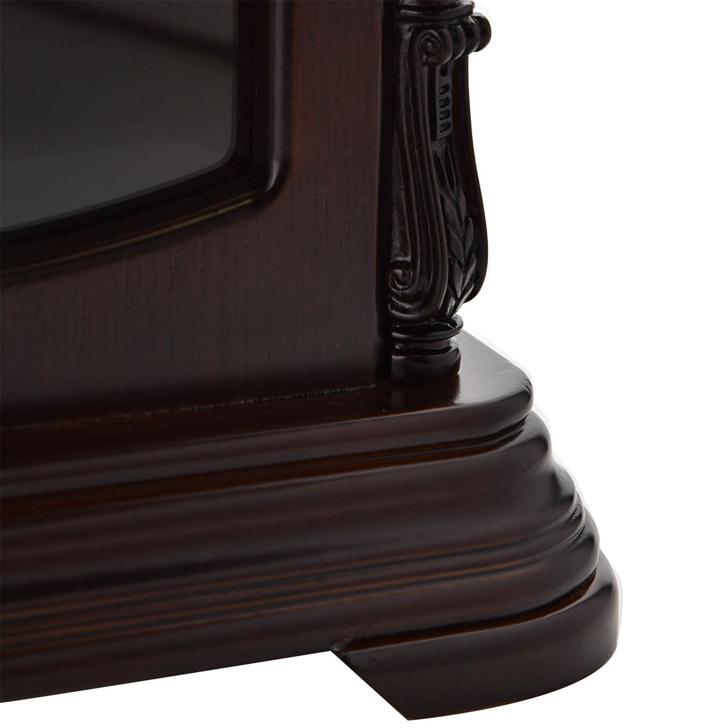 Wm. Widdop Wooden Mantel Clock with Pendulum Arabic Numerals