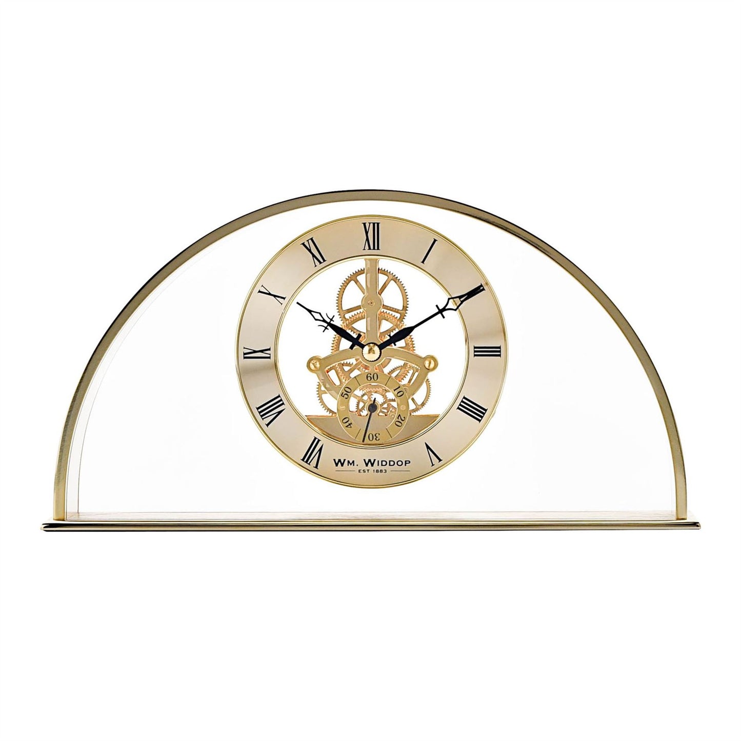Wm.Widdop Arch Mantel Clock Skeleton Dial Roman W2029 Available Multiple Colour