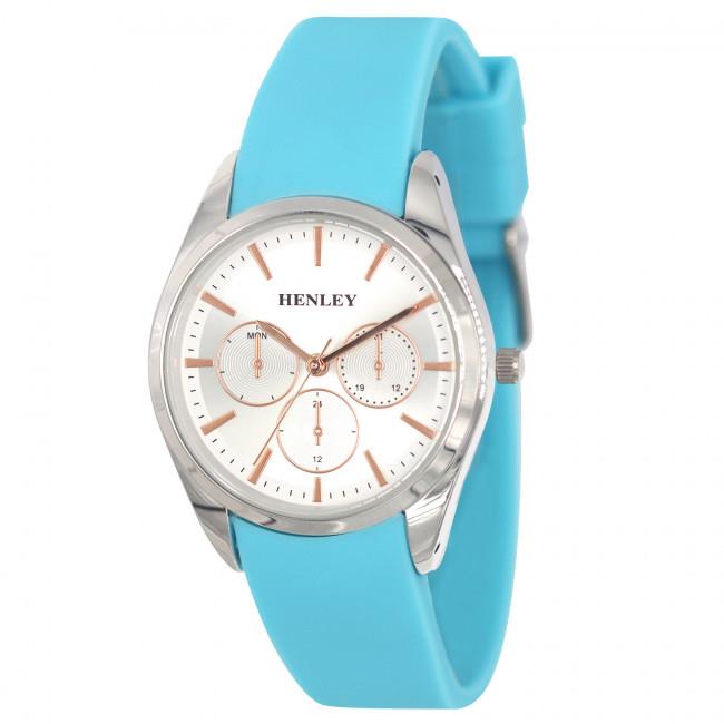 Henley Ladies Sports Silver Dial Rubber Strap Watch H06175 Available Multiple Colour