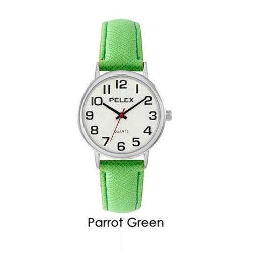 Pelex Mens / Ladies Big Dial Coloured Leather Strap Quartz Watch PLX-048 Available Multiple Colour