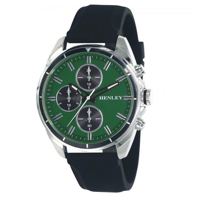 Henley Mens Fashion Multi Eye Sports Rubber Strap Watch H02209 Available Multiple Colour