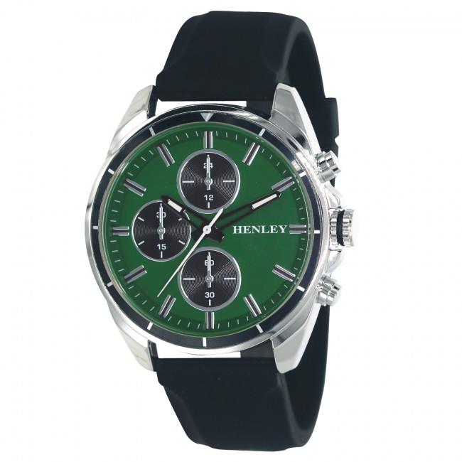 Henley Mens Multi Eye Sports Rubber Strap Watch H02209 Available Multiple Colour